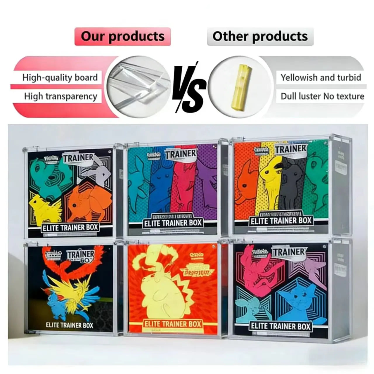 Premium Acrylic ETB Case for Pokémon Elite Trainer Boxes – Crystal Clear Protective Displa