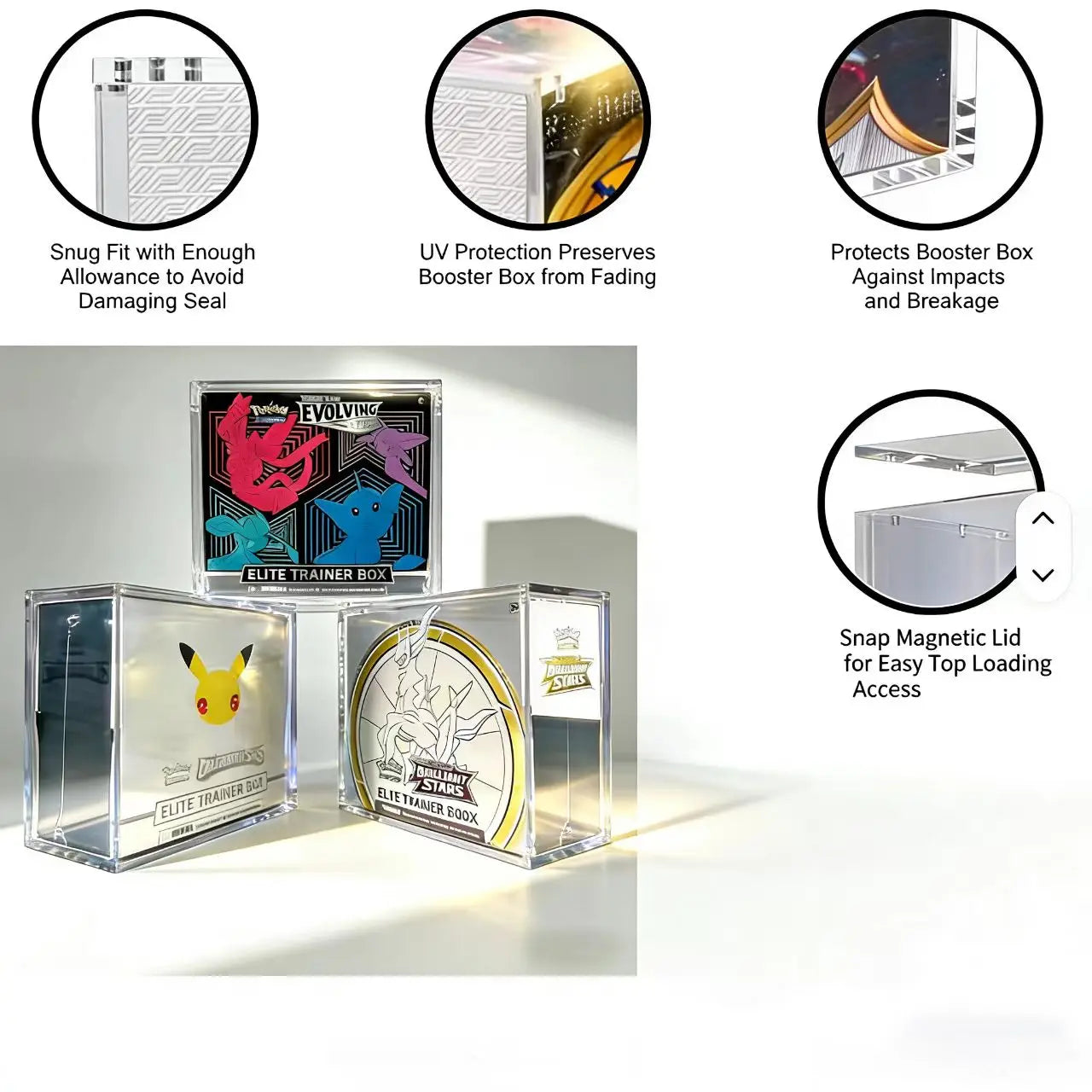 Premium Acrylic ETB Case for Pokémon Elite Trainer Boxes – Crystal Clear Protective Displa