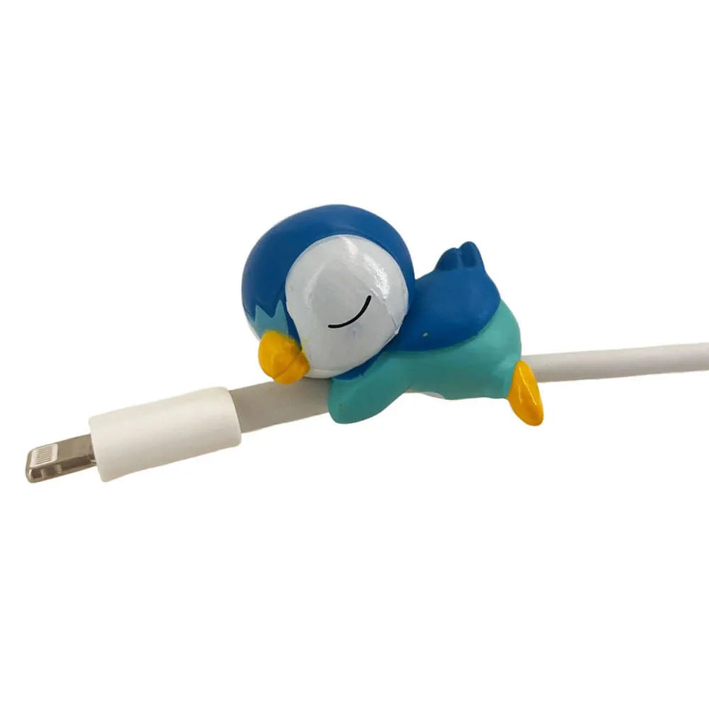 Kawaii Anime Character Cable Protector — Sleeping Figure Cord Saver | Multiple Variants
