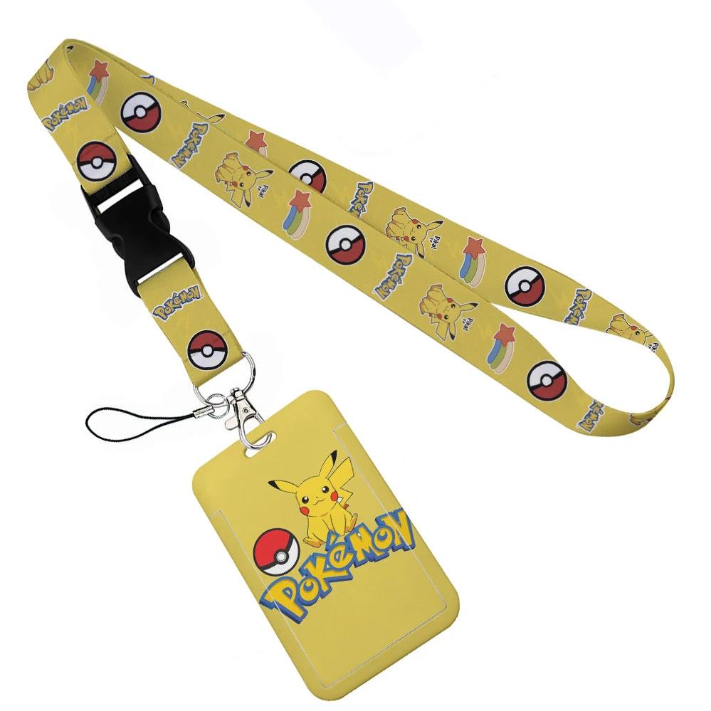 Anime Character Lanyard with Sliding Card Holder — Quick Release | Holds 2 Cards