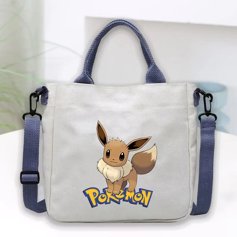 Kawaii Anime Character Canvas Tote Bag — Crossbody & Top Handle | Multiple Variants