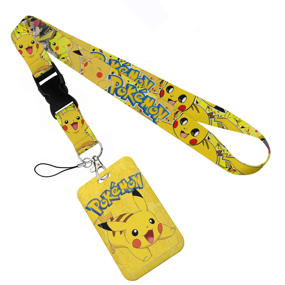Anime Character Lanyard with Sliding Card Holder — Quick Release | Holds 2 Cards