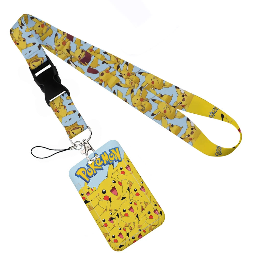 Anime Character Lanyard with Sliding Card Holder — Quick Release | Holds 2 Cards