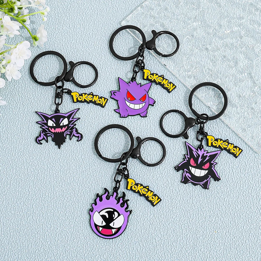 Anime Gengar Keychain New Cute Anime Cartoon Kids Schoolbag Decoration Kawaii KeyRing Festival Surprise Gifts