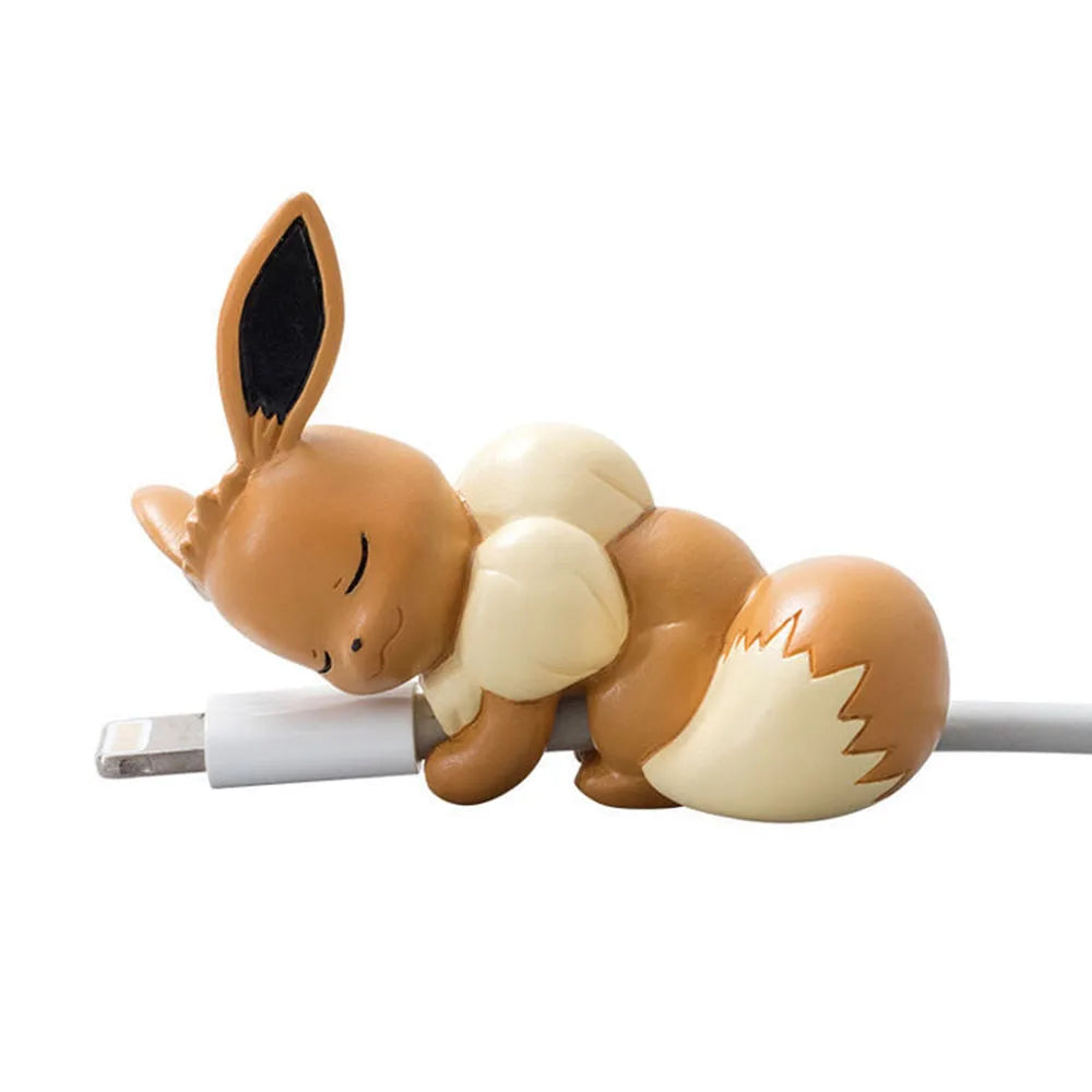 Kawaii Anime Character Cable Protector — Sleeping Figure Cord Saver | Multiple Variants