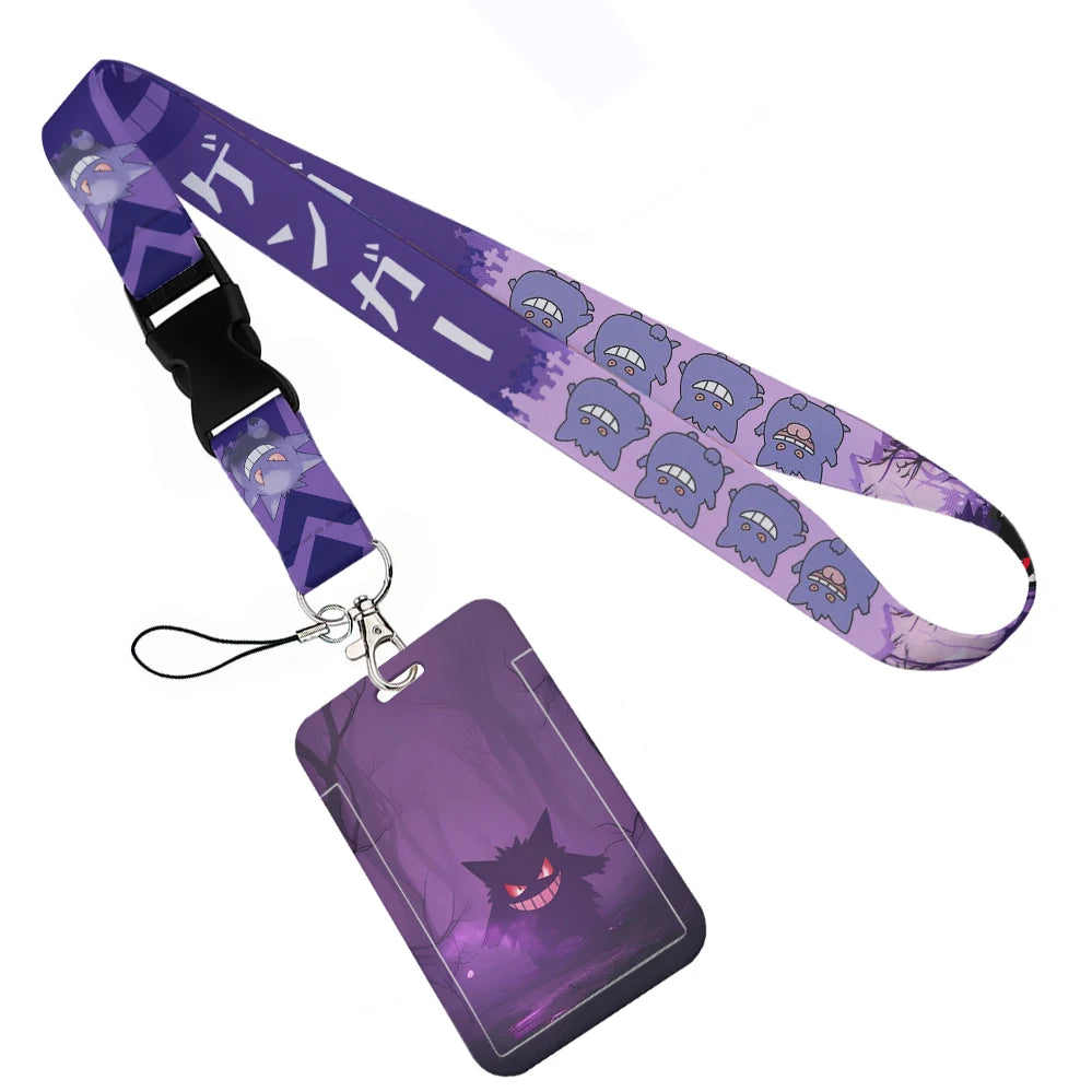 Anime Character Lanyard with Sliding Card Holder — Quick Release | Holds 2 Cards