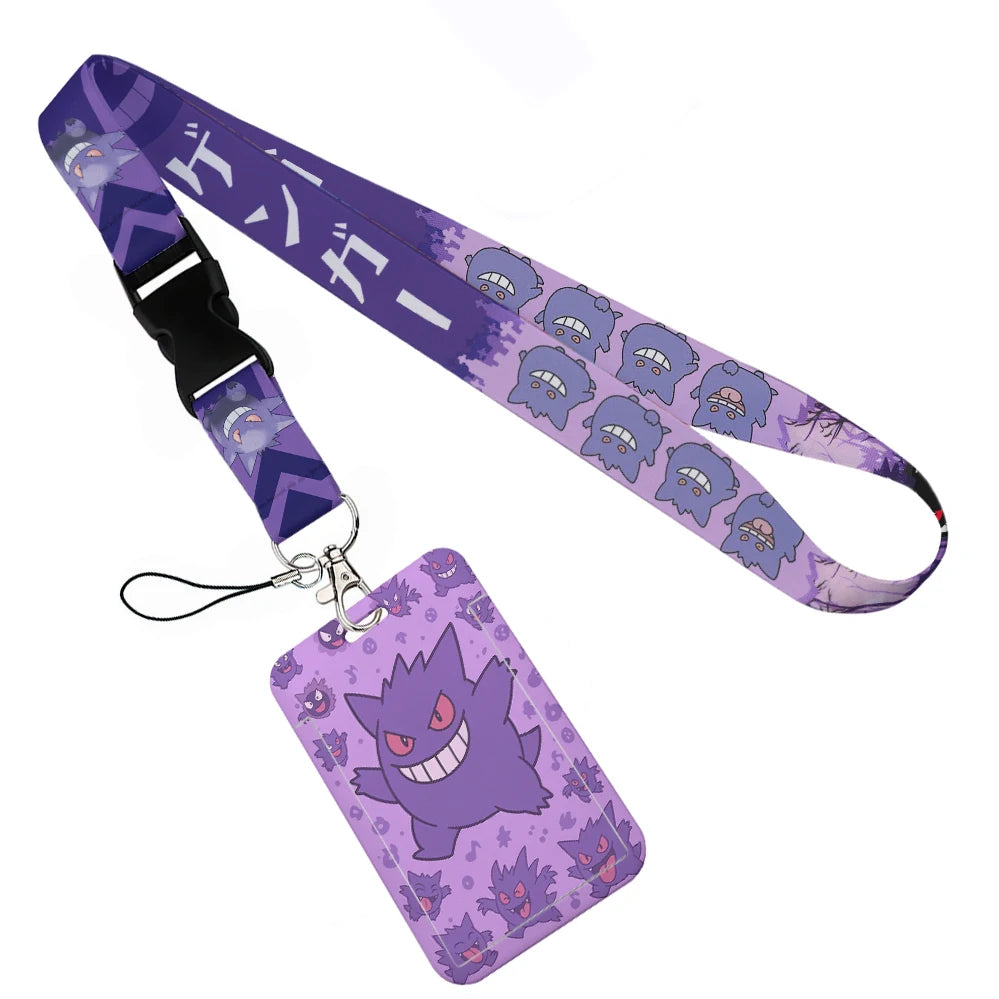 Anime Character Lanyard with Sliding Card Holder — Quick Release | Holds 2 Cards