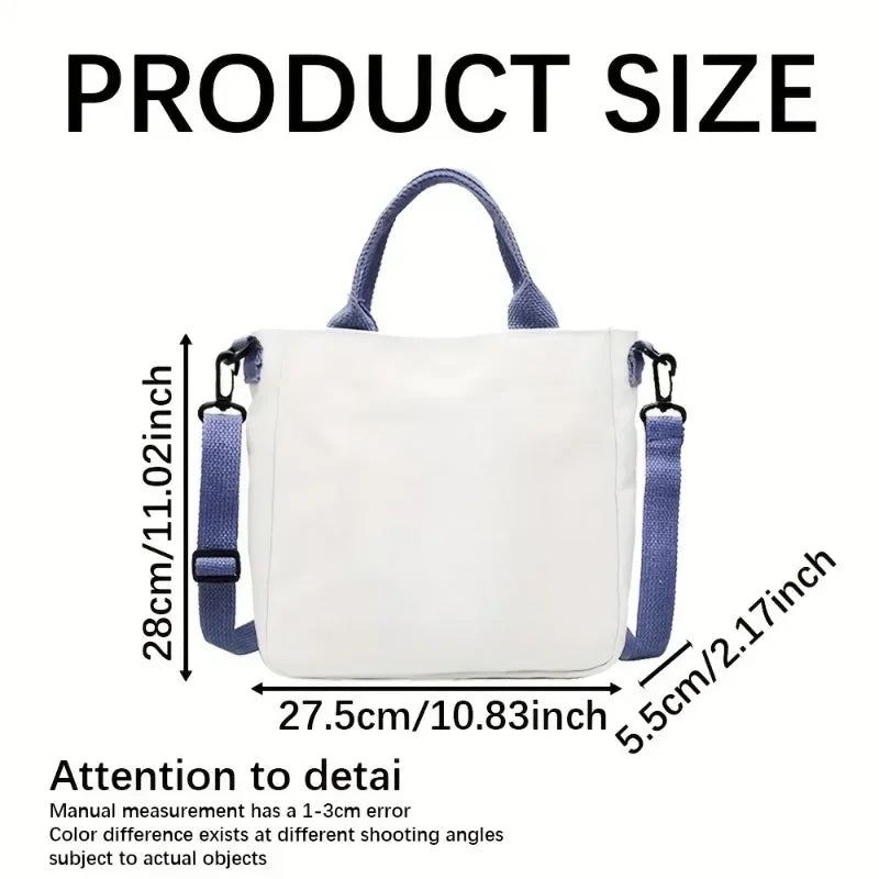 Kawaii Anime Character Canvas Tote Bag — Crossbody & Top Handle | Multiple Variants