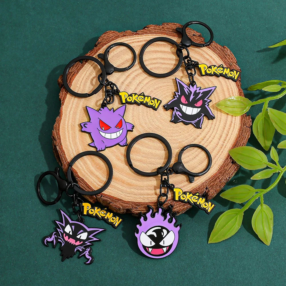 Anime Gengar Keychain New Cute Anime Cartoon Kids Schoolbag Decoration Kawaii KeyRing Festival Surprise Gifts