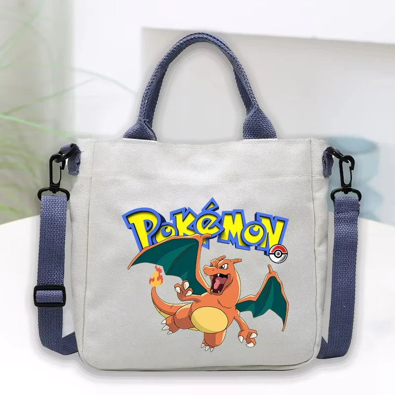 Kawaii Anime Character Canvas Tote Bag — Crossbody & Top Handle | Multiple Variants