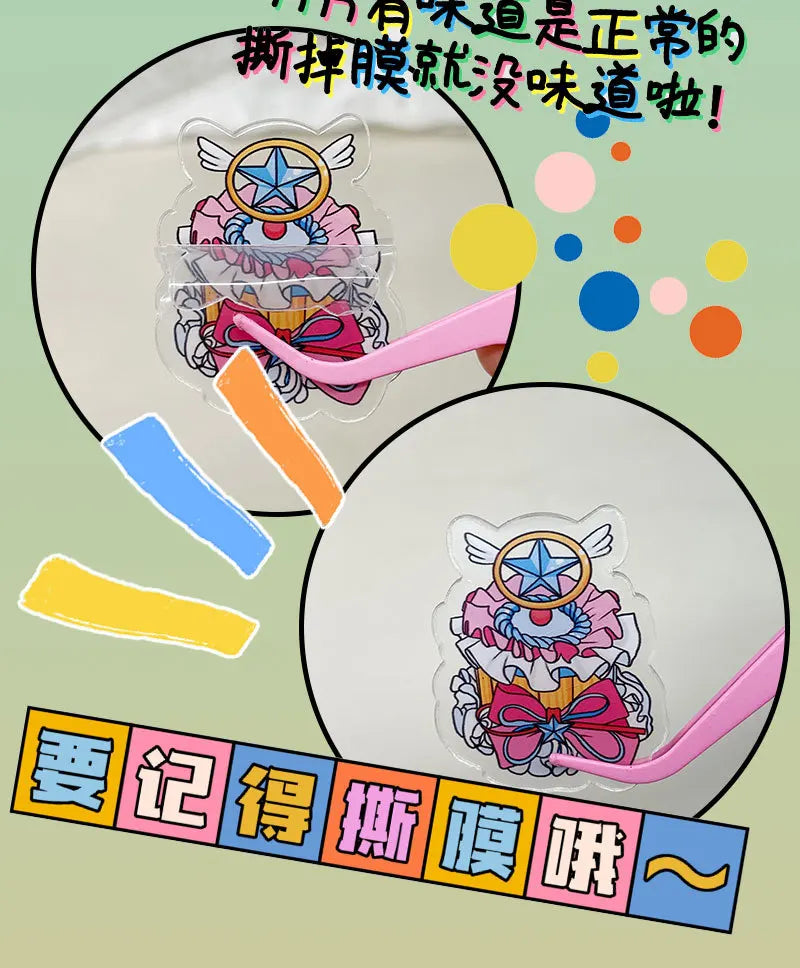 Kawaii Anime Character Acrylic Fridge Magnets — Double Sided Transparent