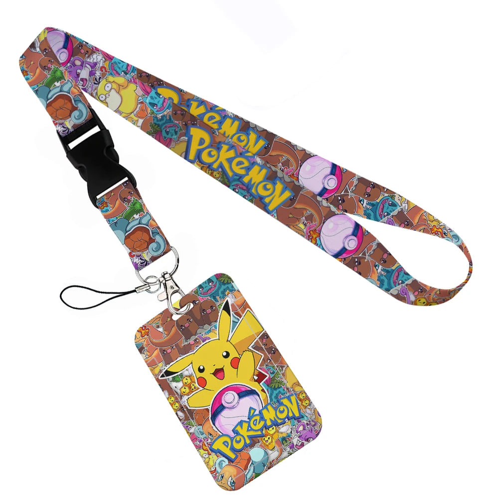 Anime Character Lanyard with Sliding Card Holder — Quick Release | Holds 2 Cards