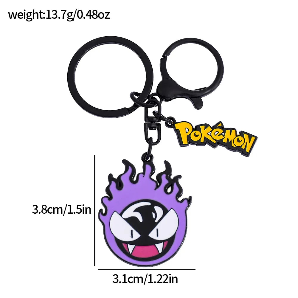 Anime Gengar Keychain New Cute Anime Cartoon Kids Schoolbag Decoration Kawaii KeyRing Festival Surprise Gifts