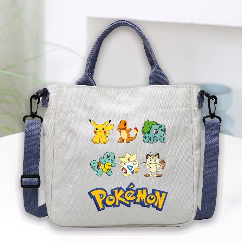 Kawaii Anime Character Canvas Tote Bag — Crossbody & Top Handle | Multiple Variants