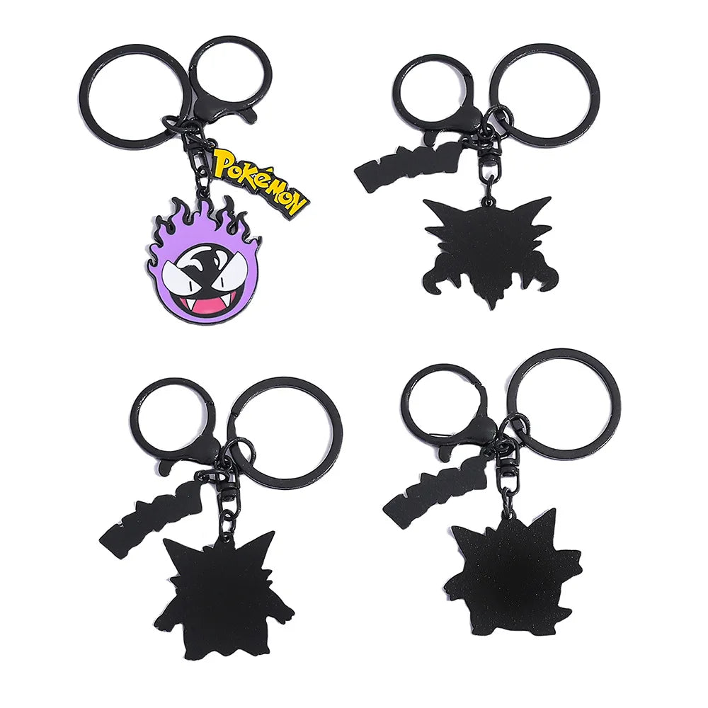 Anime Gengar Keychain New Cute Anime Cartoon Kids Schoolbag Decoration Kawaii KeyRing Festival Surprise Gifts