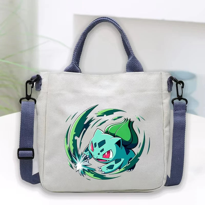 Kawaii Anime Character Canvas Tote Bag — Crossbody & Top Handle | Multiple Variants