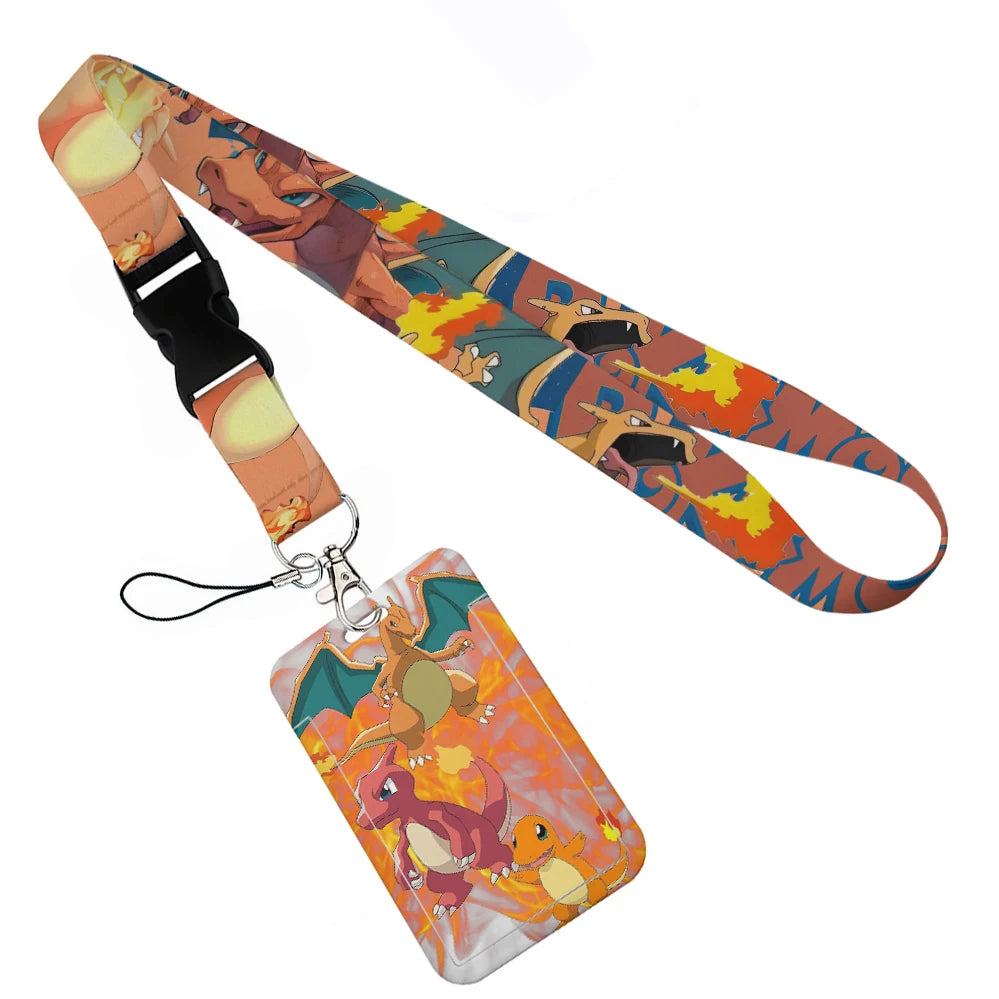 Anime Character Lanyard with Sliding Card Holder — Quick Release | Holds 2 Cards