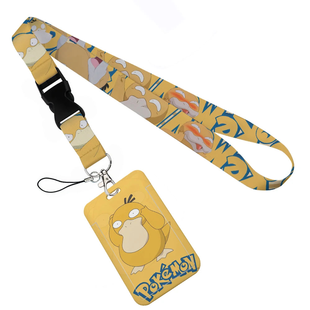 Anime Character Lanyard with Sliding Card Holder — Quick Release | Holds 2 Cards