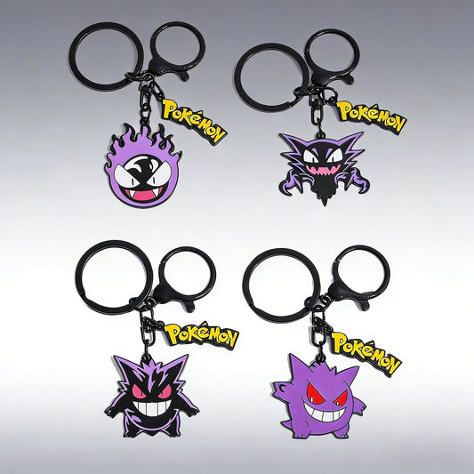 Anime Gengar Keychain New Cute Anime Cartoon Kids Schoolbag Decoration Kawaii KeyRing Festival Surprise Gifts