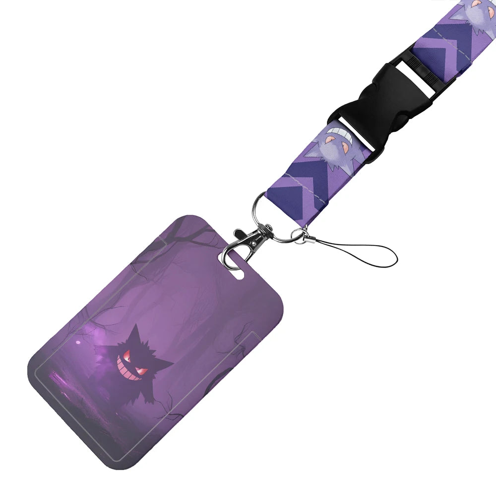 Anime Character Lanyard with Sliding Card Holder — Quick Release | Holds 2 Cards