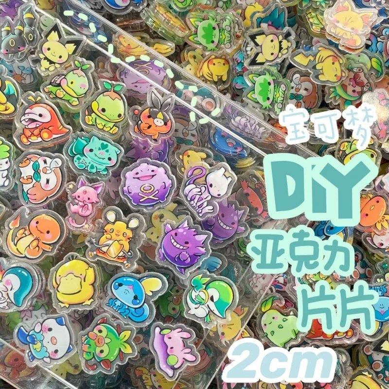 Kawaii Anime Character Acrylic Fridge Magnets — Double Sided Transparent