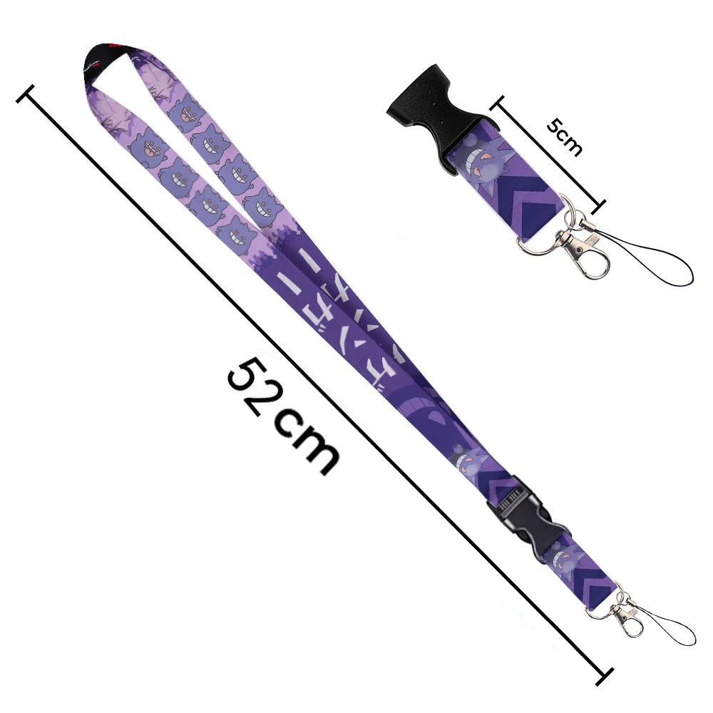 Anime Character Lanyard with Sliding Card Holder — Quick Release | Holds 2 Cards