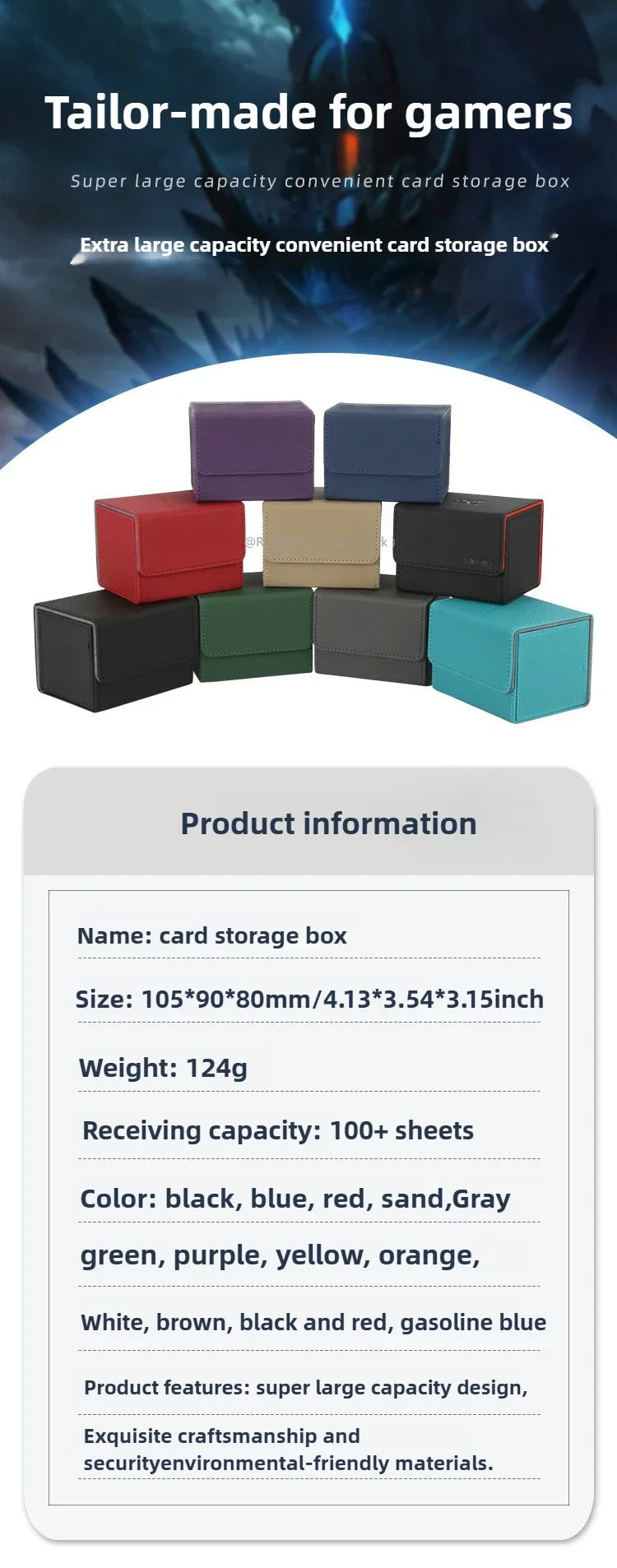 Card Deck Boxes 100 Count — Available in Multiple Colors