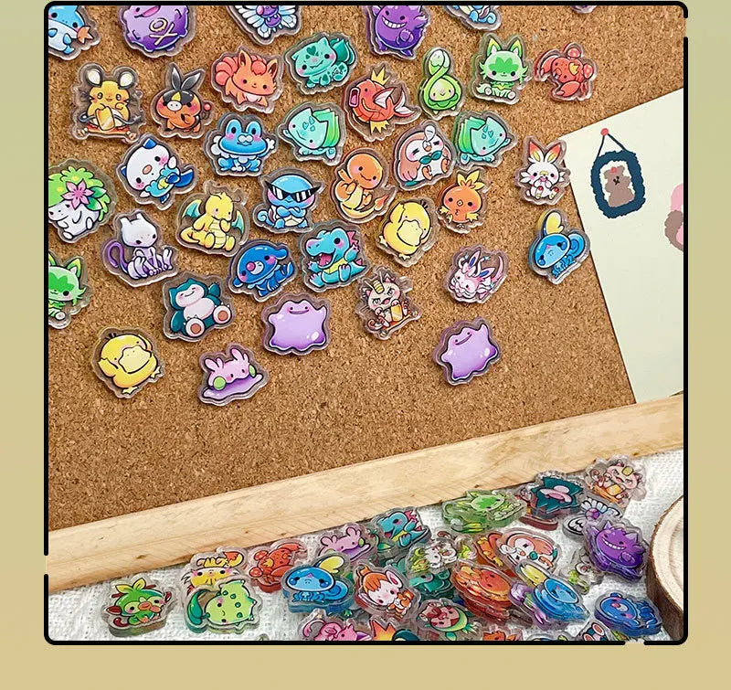 Kawaii Anime Character Acrylic Fridge Magnets — Double Sided Transparent