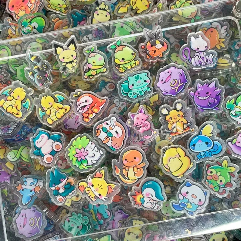 Kawaii Anime Character Acrylic Fridge Magnets — Double Sided Transparent
