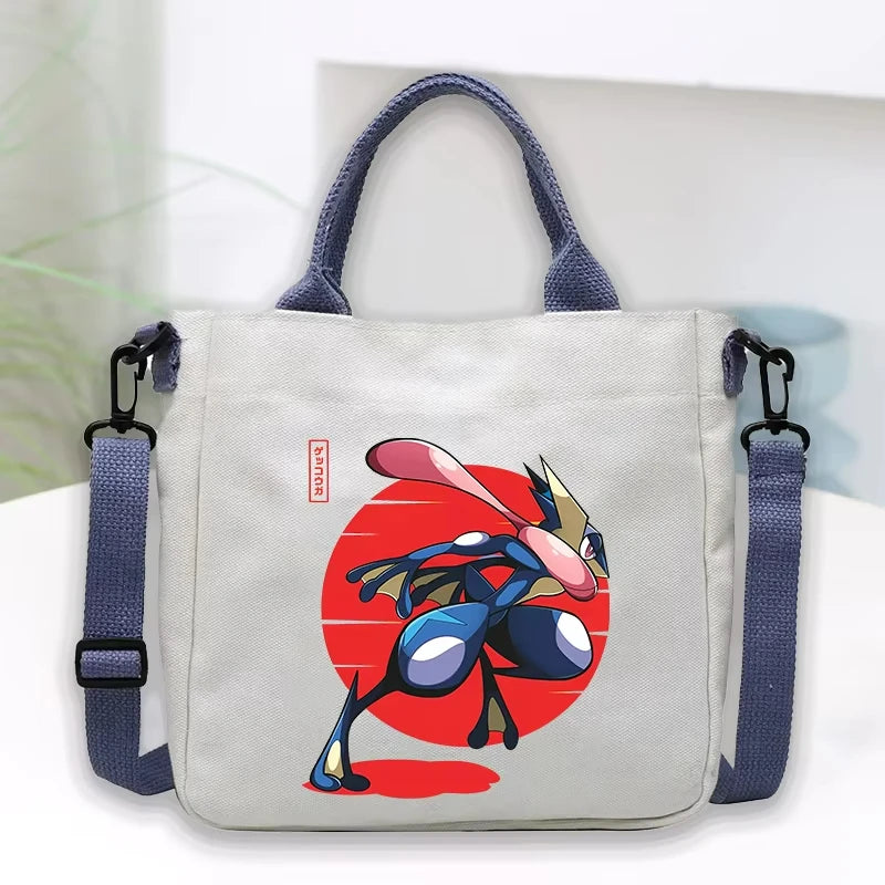 Kawaii Anime Character Canvas Tote Bag — Crossbody & Top Handle | Multiple Variants