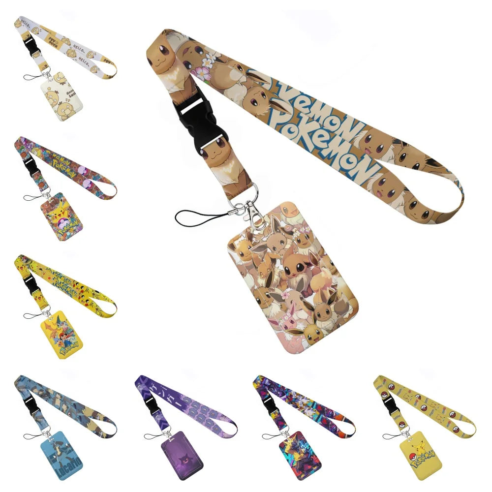 Anime Character Lanyard with Sliding Card Holder — Quick Release | Holds 2 Cards