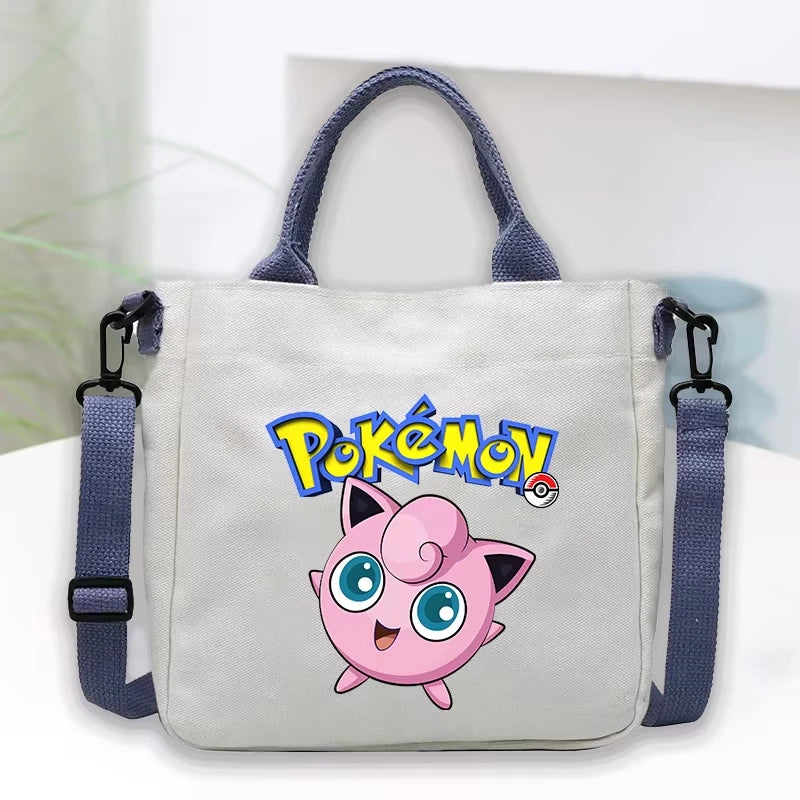 Kawaii Anime Character Canvas Tote Bag — Crossbody & Top Handle | Multiple Variants