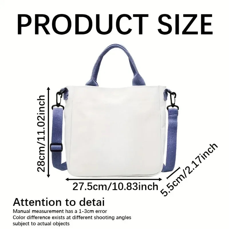 Kawaii Anime Character Canvas Tote Bag — Crossbody & Top Handle | Multiple Variants