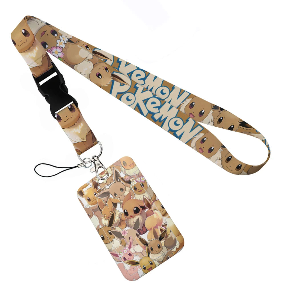 Anime Character Lanyard with Sliding Card Holder — Quick Release | Holds 2 Cards