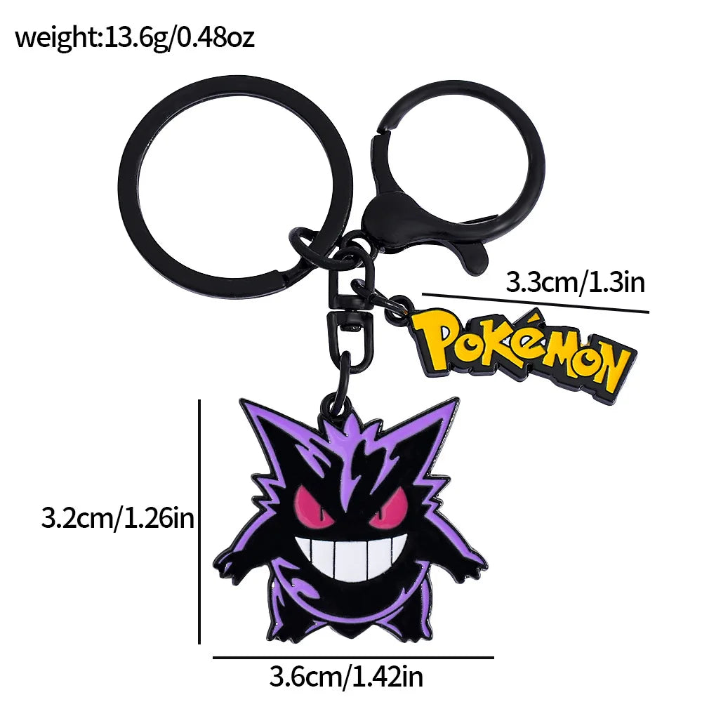 Anime Gengar Keychain New Cute Anime Cartoon Kids Schoolbag Decoration Kawaii KeyRing Festival Surprise Gifts