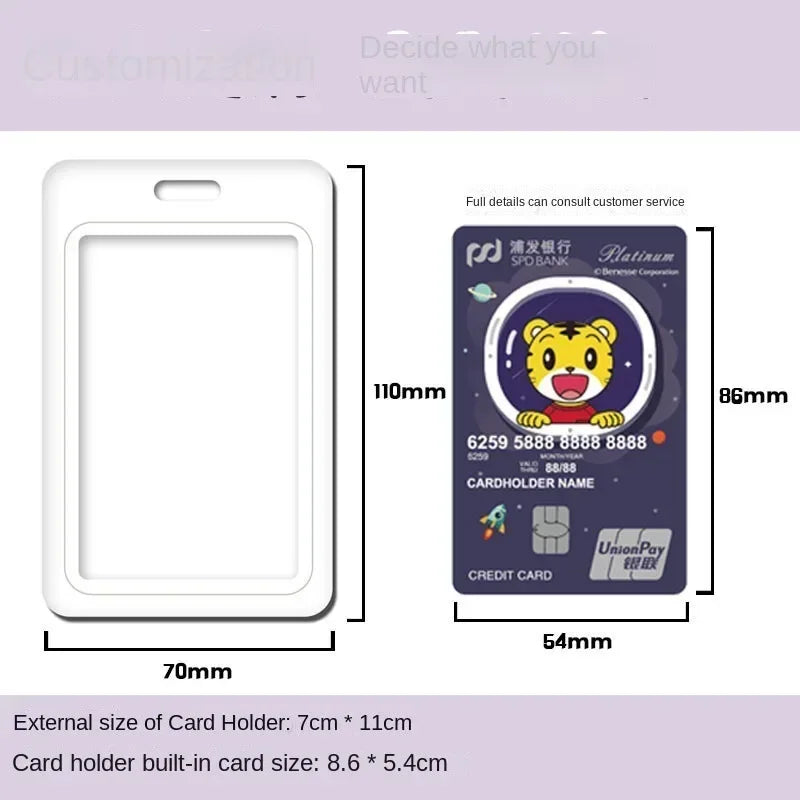 Anime Character Lanyard & Card Holder Set — Stained Glass Art Style | Multiple Variants