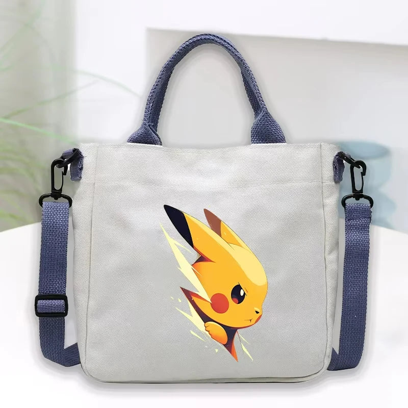 Kawaii Anime Character Canvas Tote Bag — Crossbody & Top Handle | Multiple Variants