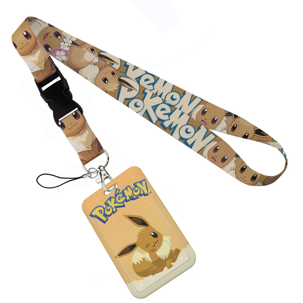 Anime Character Lanyard with Sliding Card Holder — Quick Release | Holds 2 Cards