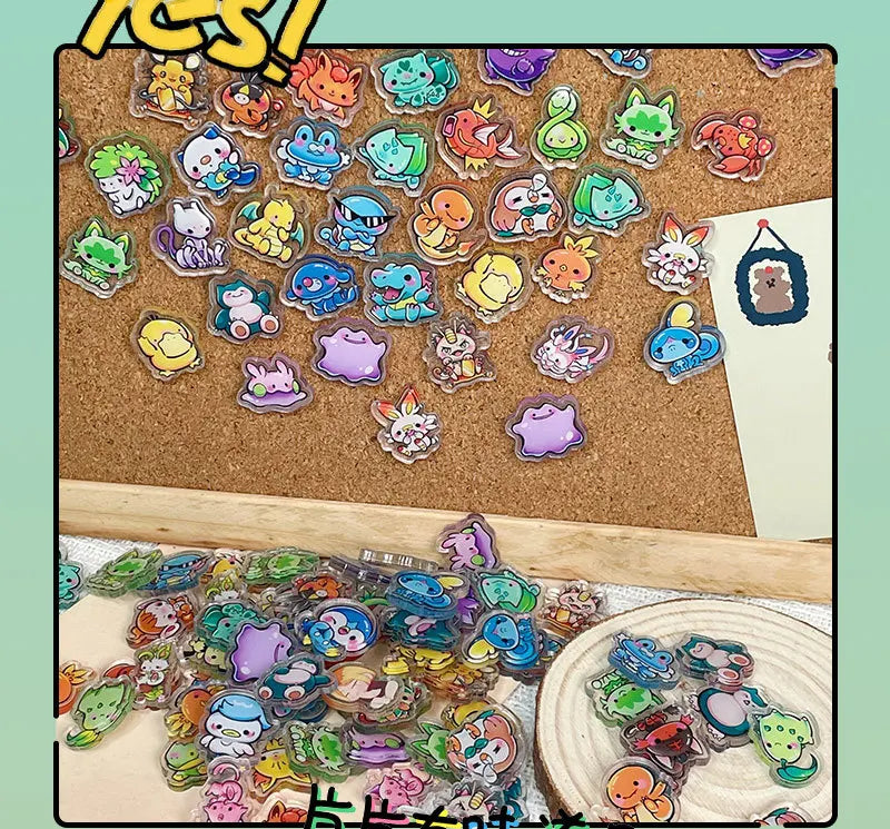 Kawaii Anime Character Acrylic Fridge Magnets — Double Sided Transparent