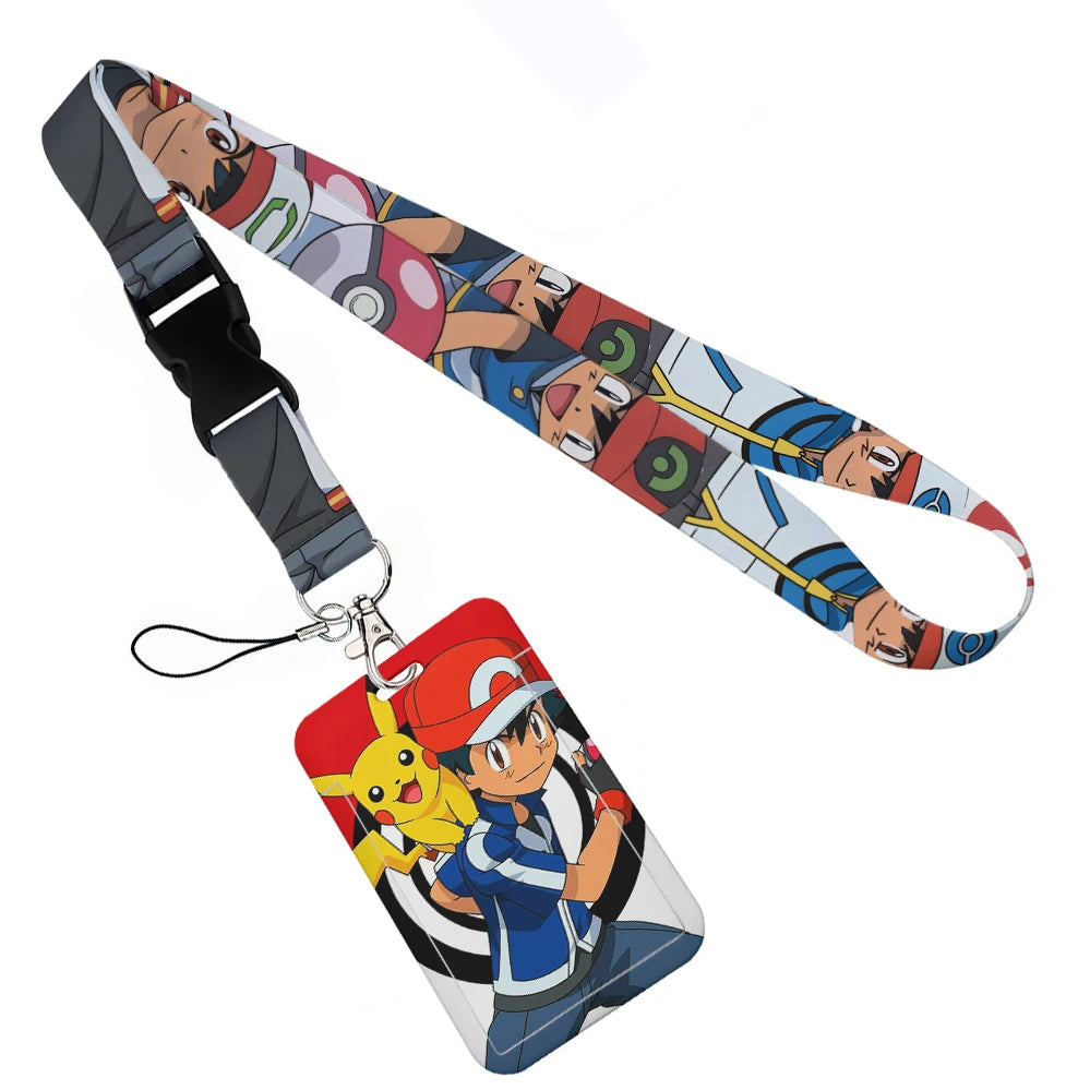 Anime Character Lanyard with Sliding Card Holder — Quick Release | Holds 2 Cards