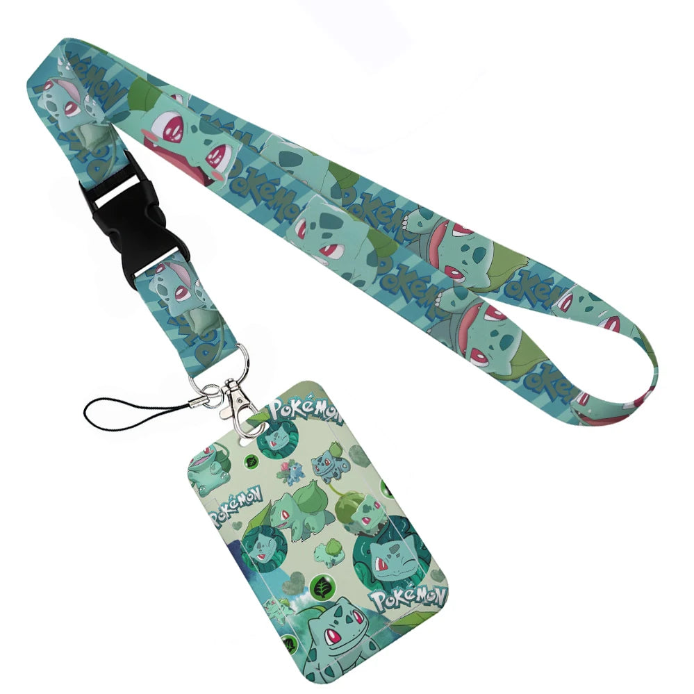Anime Character Lanyard with Sliding Card Holder — Quick Release | Holds 2 Cards