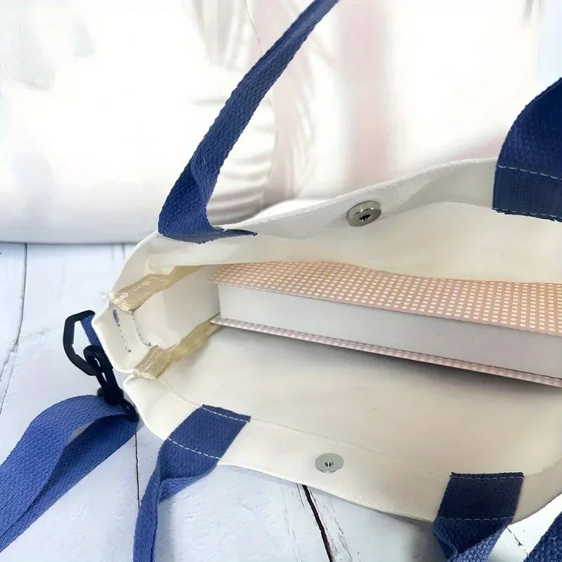Kawaii Anime Character Canvas Tote Bag — Crossbody & Top Handle | Multiple Variants