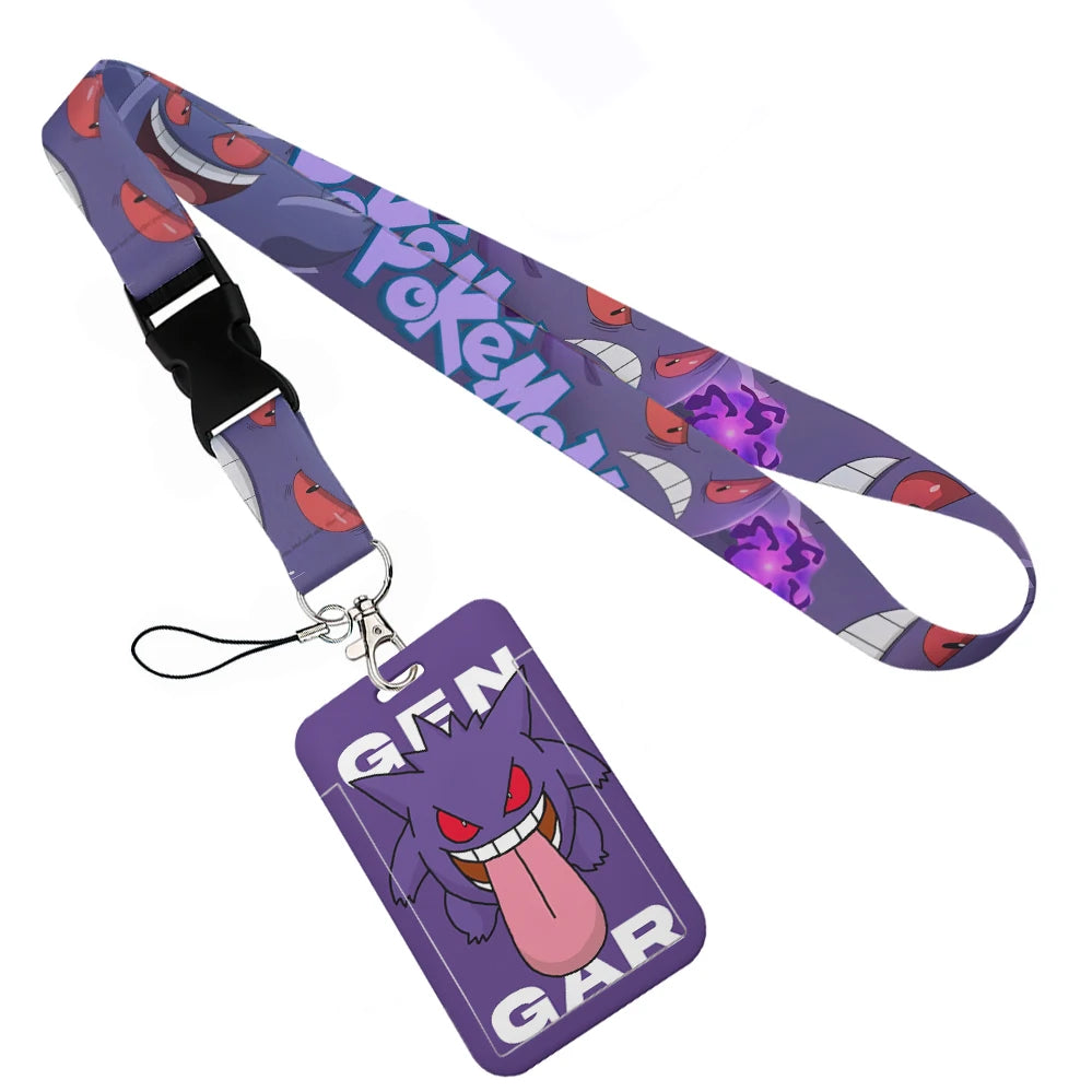 Anime Character Lanyard with Sliding Card Holder — Quick Release | Holds 2 Cards