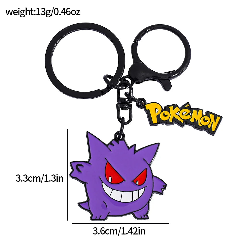 Anime Gengar Keychain New Cute Anime Cartoon Kids Schoolbag Decoration Kawaii KeyRing Festival Surprise Gifts