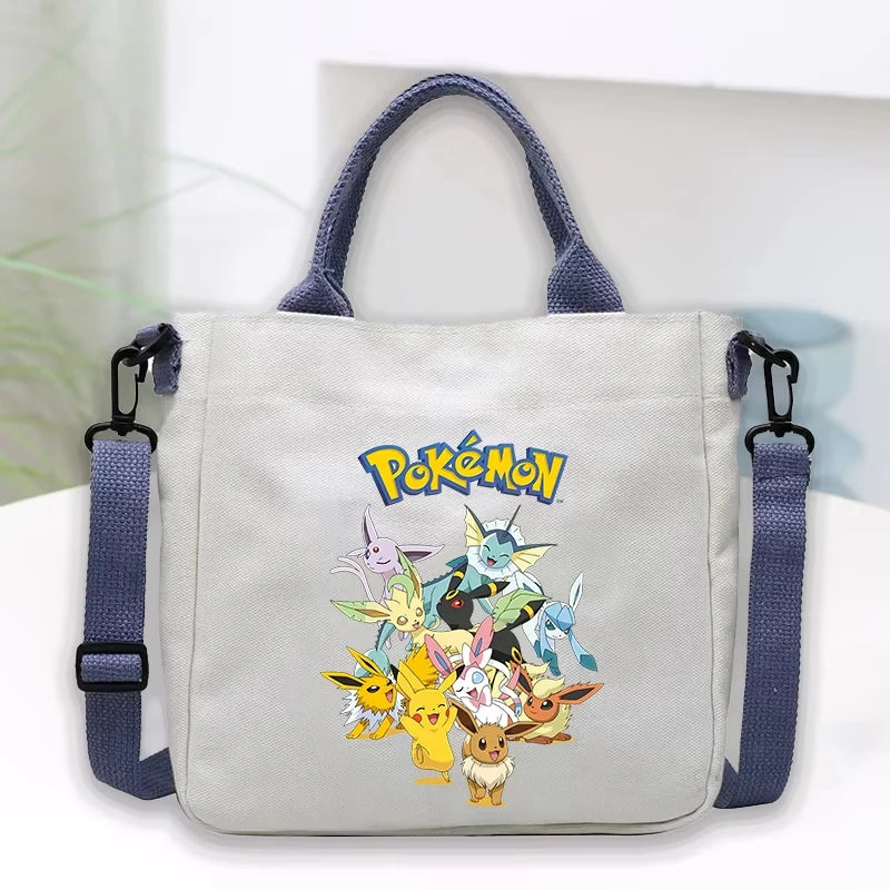 Kawaii Anime Character Canvas Tote Bag — Crossbody & Top Handle | Multiple Variants