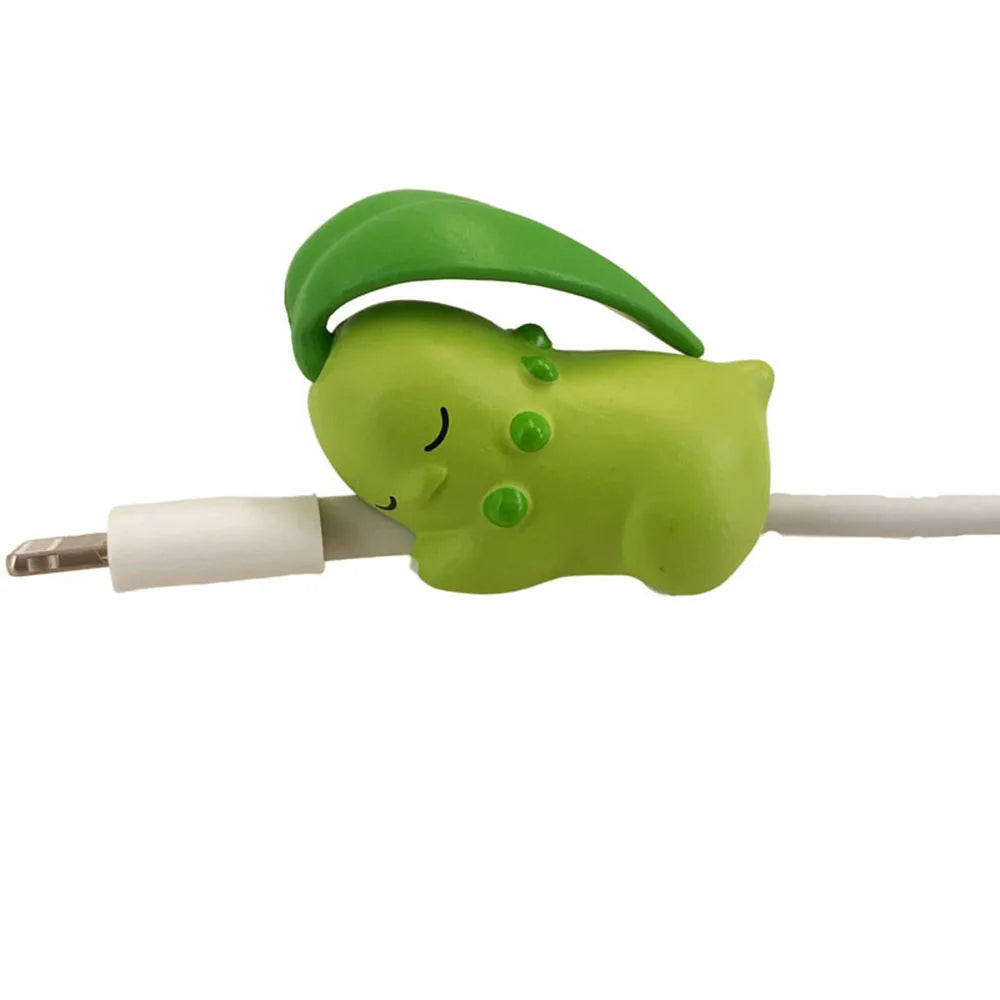 Kawaii Anime Character Cable Protector — Sleeping Figure Cord Saver | Multiple Variants